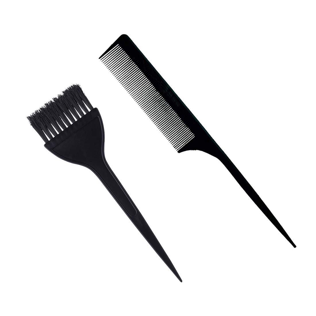 Professional Plastic Dye Brush Set with Hair Comb - Perfect for Salon, Home Hair Coloring & DIY Styling - Includes 1 Brush & 1 Comb