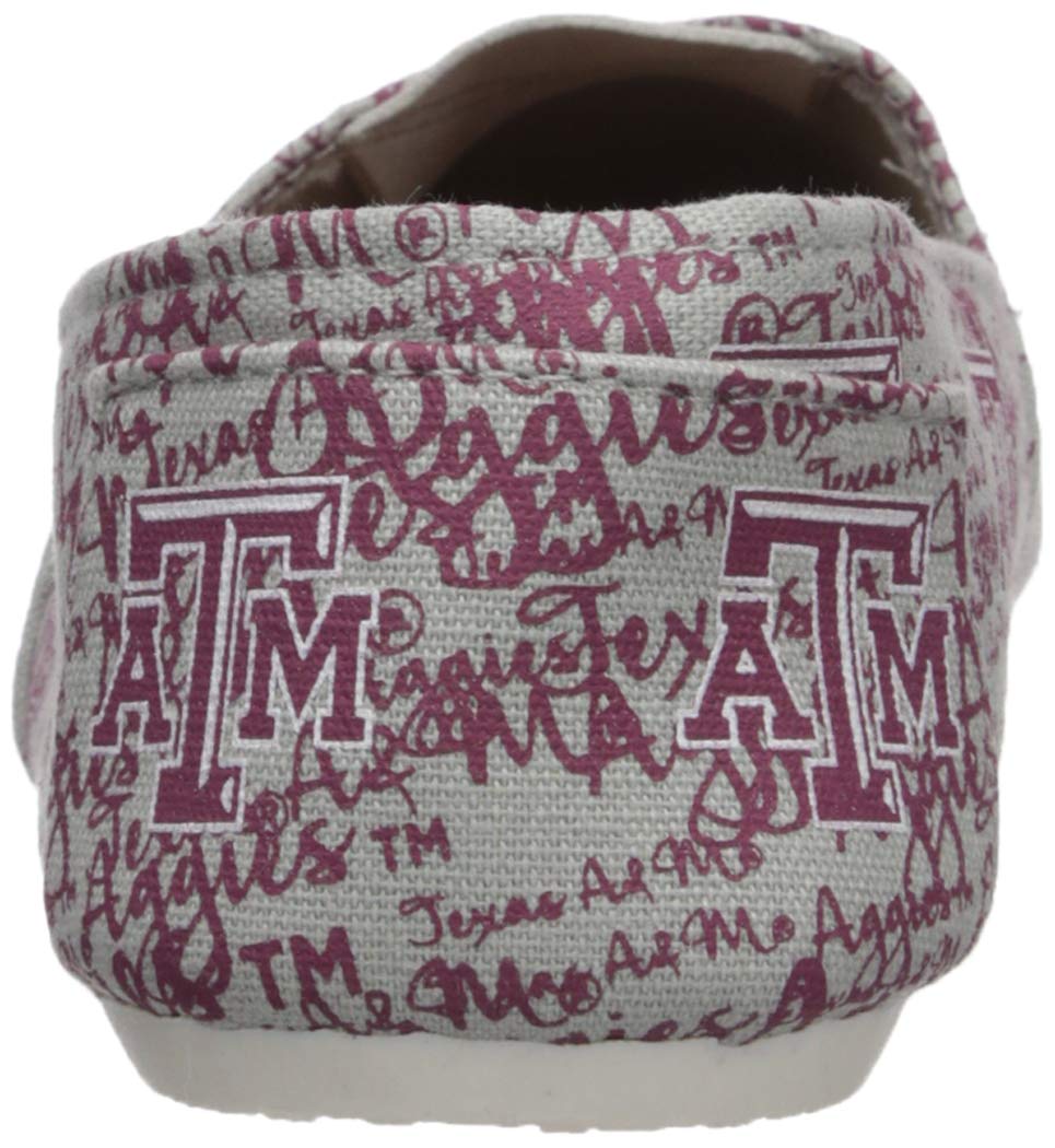 FOCO NCAA Texas A&M Women's Script Canvas Shoes - Comfortable Casual Sneakers for College Fans, Game Day Outfits, and Everyday Wear