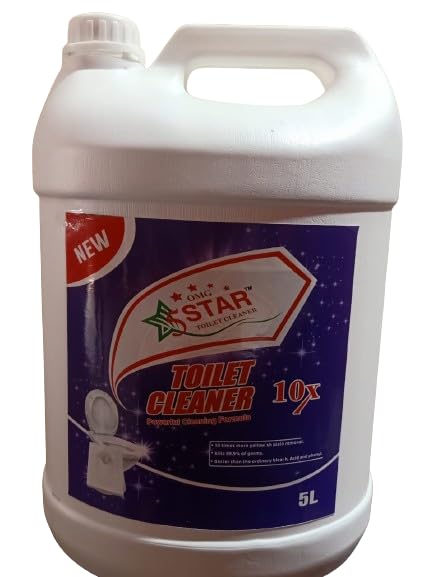 OMG 5-Star Toilet Cleaner - 0.5L Powerful Bathroom Disinfectant for Stains & Odor Removal | Ideal for Homes, Hotels & Restrooms
