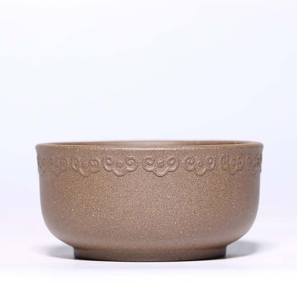 Premium Handcrafted Purple Clay Gongfu Tea Cup Set - 5 Colors (Auspicious Cloud Design) - Perfect for Chinese Tea Ceremony, Meditation & Gift Giving