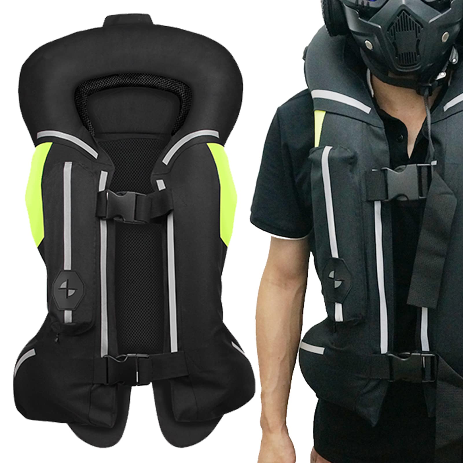 Motorcycle Airbag Vest for Men & Women - CE Certified Motocross Airbag Jacket with Reflective Strips - Protective Riding Gear for Street & Off-Road Biking - Safety Equipment for Motorcycle Enthusiasts