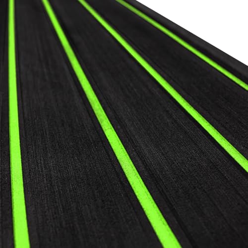 Black with Green Seam