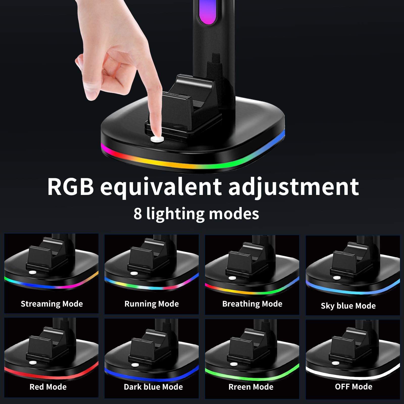 Xbox Headphone Stand with Controller Charger - RGB Gaming Controller Charging Station & Headset Holder for Xbox Series X/S, Xbox One X/S - Includes 5180mWh Rechargeable Battery Pack - Perfect for Gaming Setup & Organized Gaming Accessories Storage