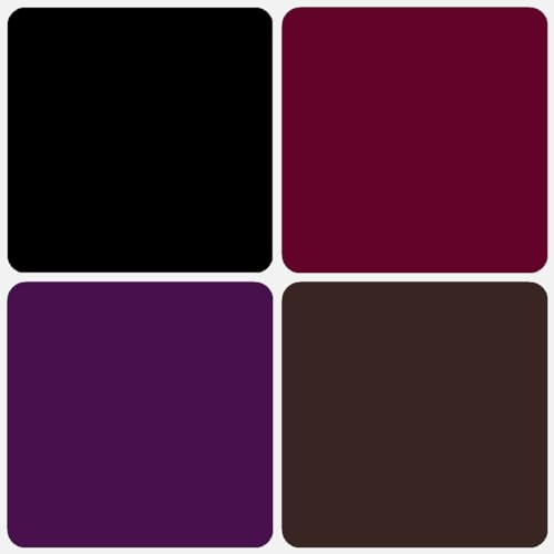 Black/Burgundy/Purple/Brown