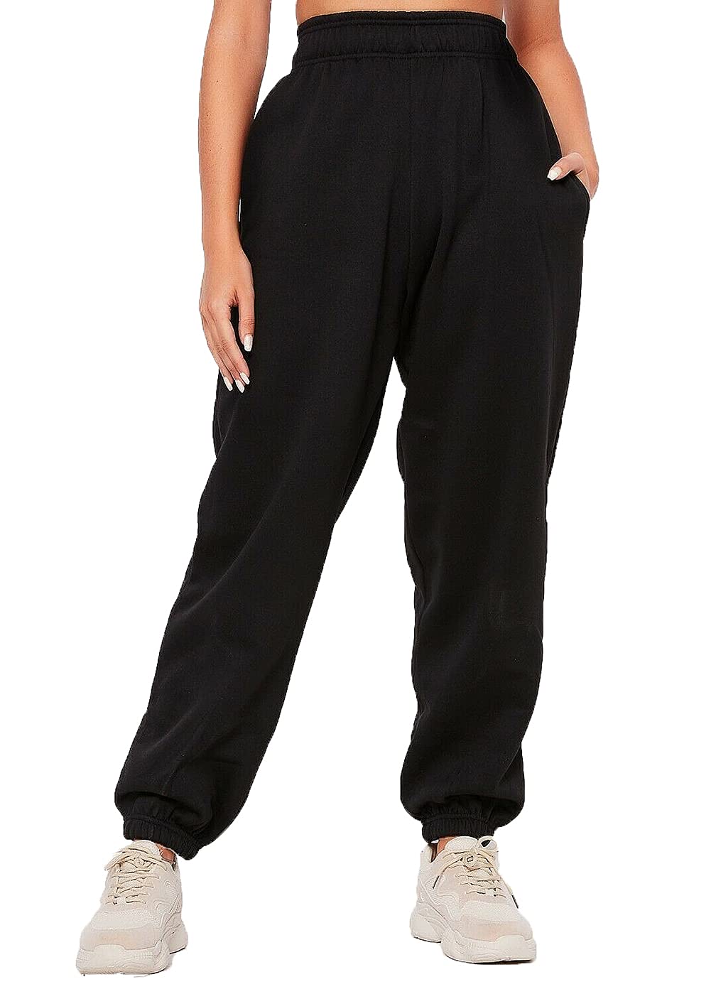Women's Fleece Sweatpants - Tapered Jogger Pants for Yoga, Lounge & Casual Wear | Soft & Comfortable Winter Pants for Running, Workout & Home Relaxation