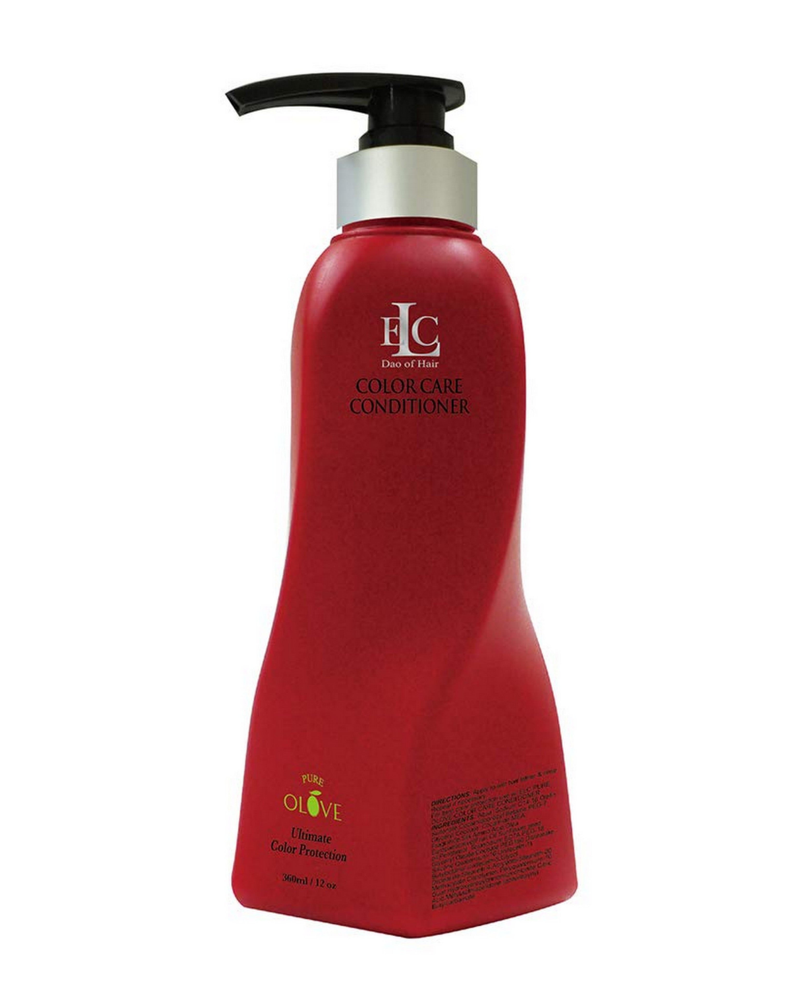 ELC Pure Olive Color Care Conditioner for Color Treated Hair - Organic Olive Oil Gentle Cleansing Conditioner for Fine, Medium & Coarse Hair (12oz) | Hydrating Daily Hair Care for Vibrant Color Protection