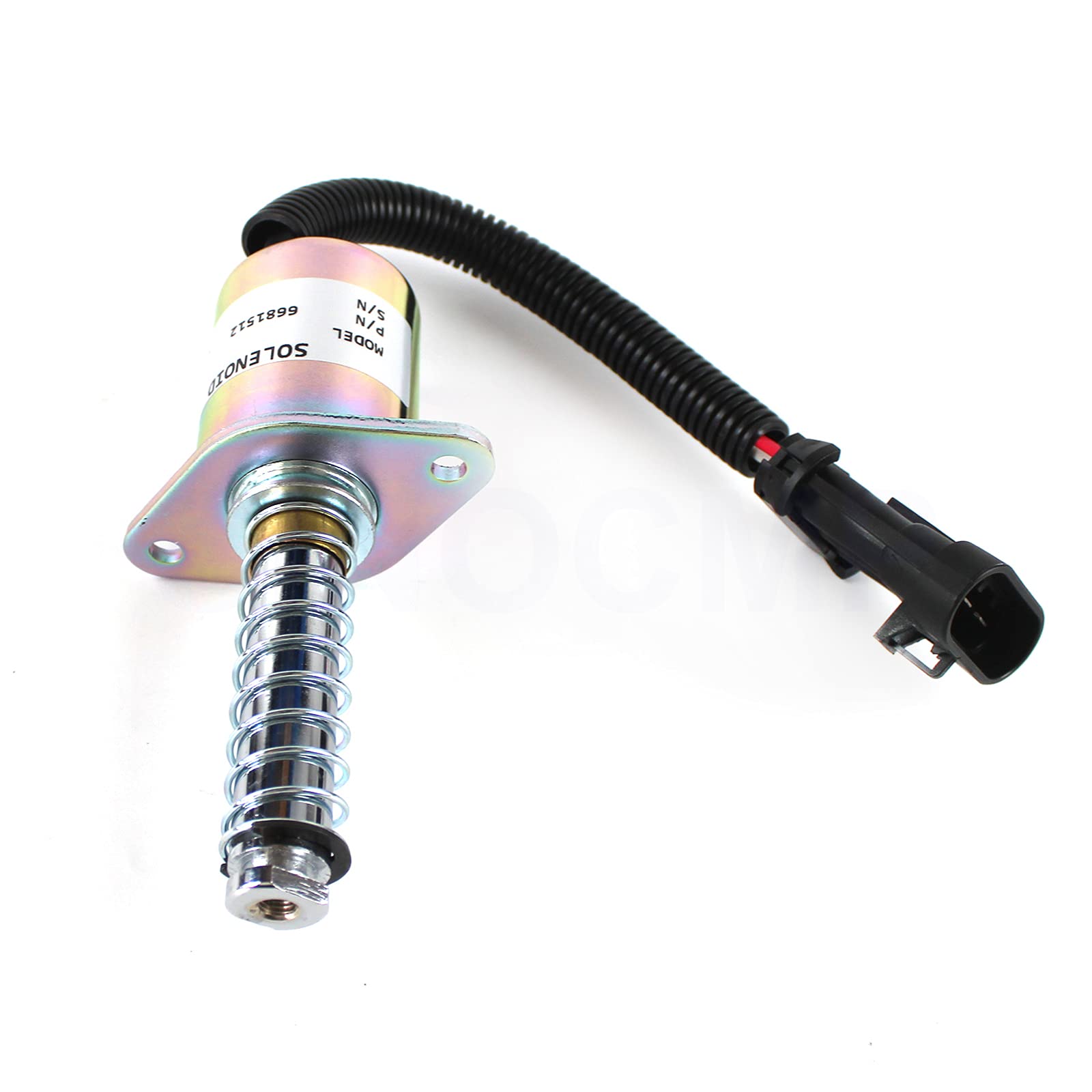 SINOCMP 12V Fuel Solenoid Valve with 3 Pins - Compatible with Bobcat S150 S160 S175 S185 753 763 773 853 863 873 883 Skid Steer Loaders - Traction Lock Solenoid - 3 Month Warranty - Ideal for Engine Fuel System Maintenance & Repair