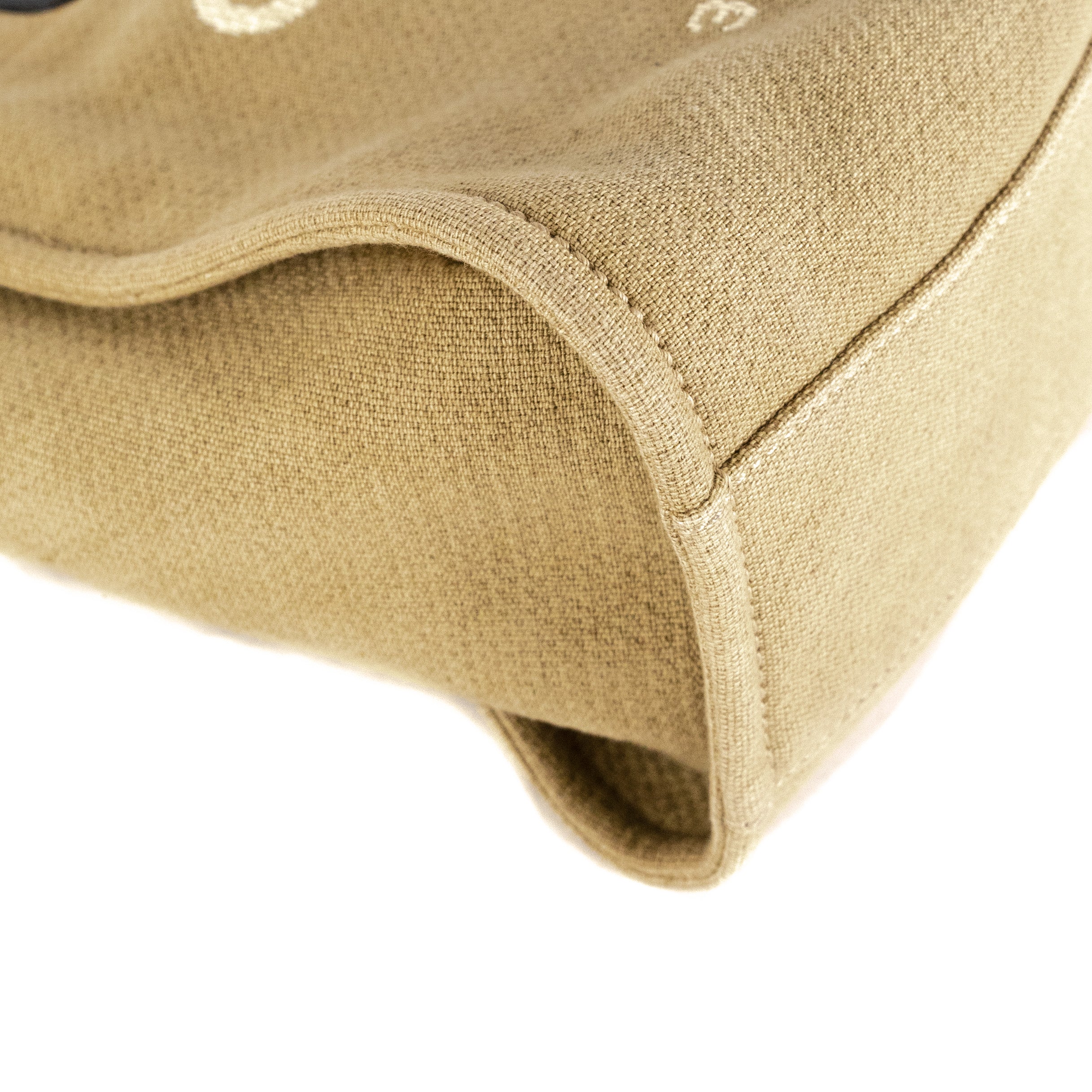 Chanel Deauville Tote Sand Bag - Luxury Designer Handbag for Women, Large Canvas Beach Tote with Leather Trim - Perfect for Travel, Shopping & Everyday Use