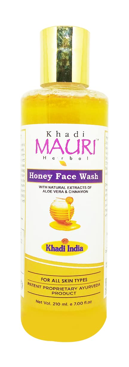 Khadi Mauri Herbals Honey Shampoo - 210ml | Natural Hair Care for Dry & Damaged Hair | Perfect for Daily Use & Scalp Nourishment