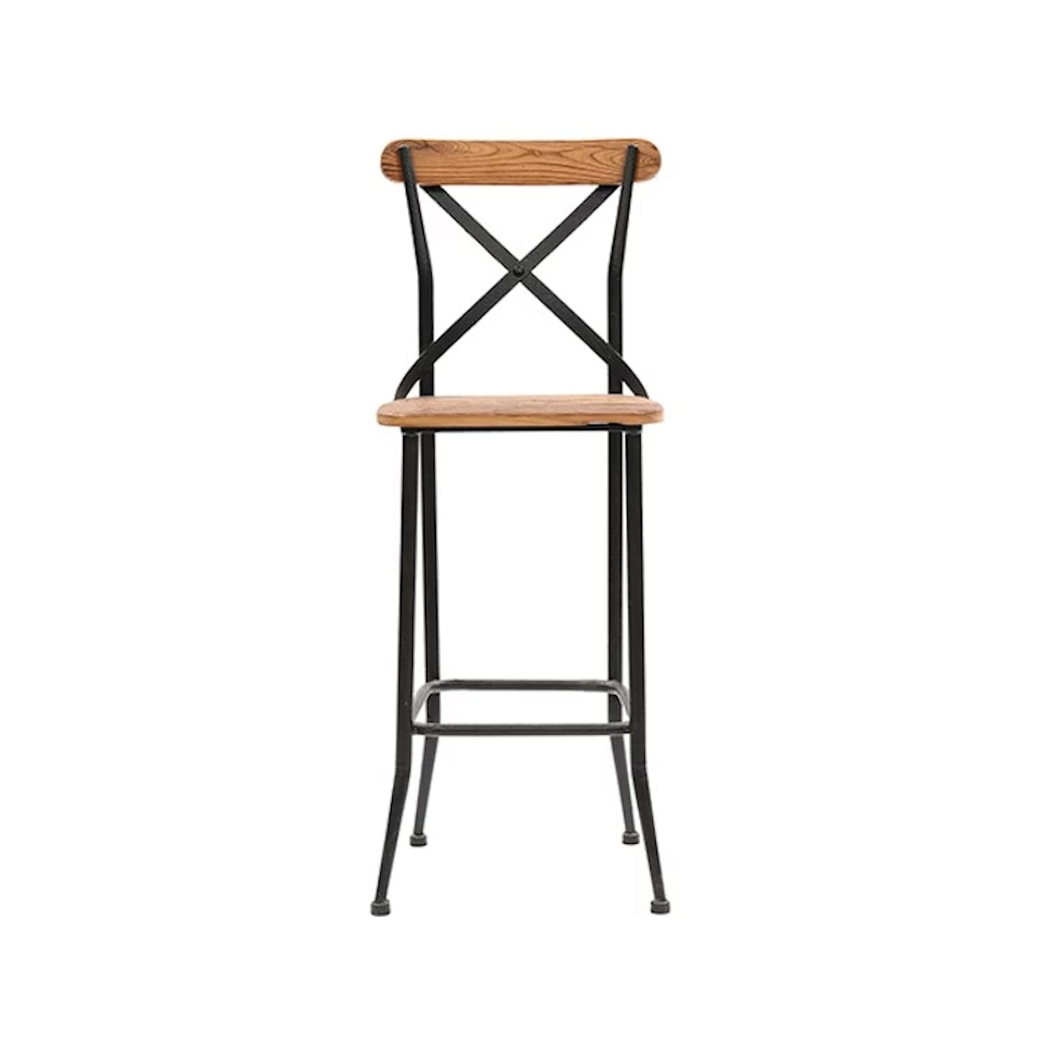 Progressive Maggie X-Back Bar Stool - Set of 2 Wooden Counter Height Chairs for Kitchen Island, Home Bar & Dining Room - Rustic Industrial Style Furniture