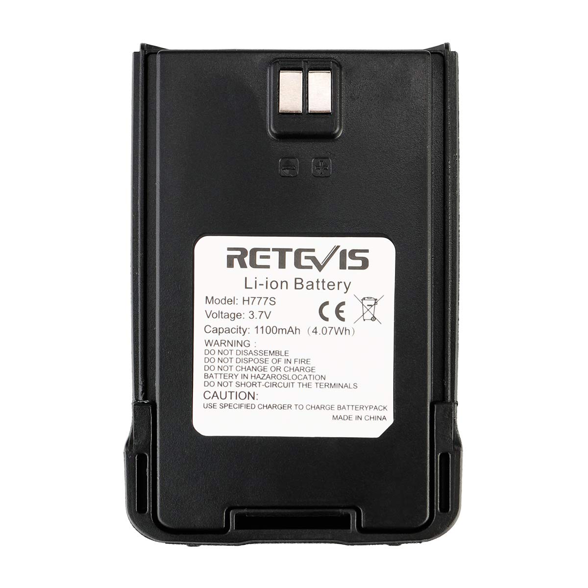Retevis H-777S Walkie Talkie Battery - 1100mAh Rechargeable Battery for 2 Way Radios, 3.7V Replacement Battery (1 Pack) - Perfect for Outdoor Adventures, Construction Sites, and Emergency Communication