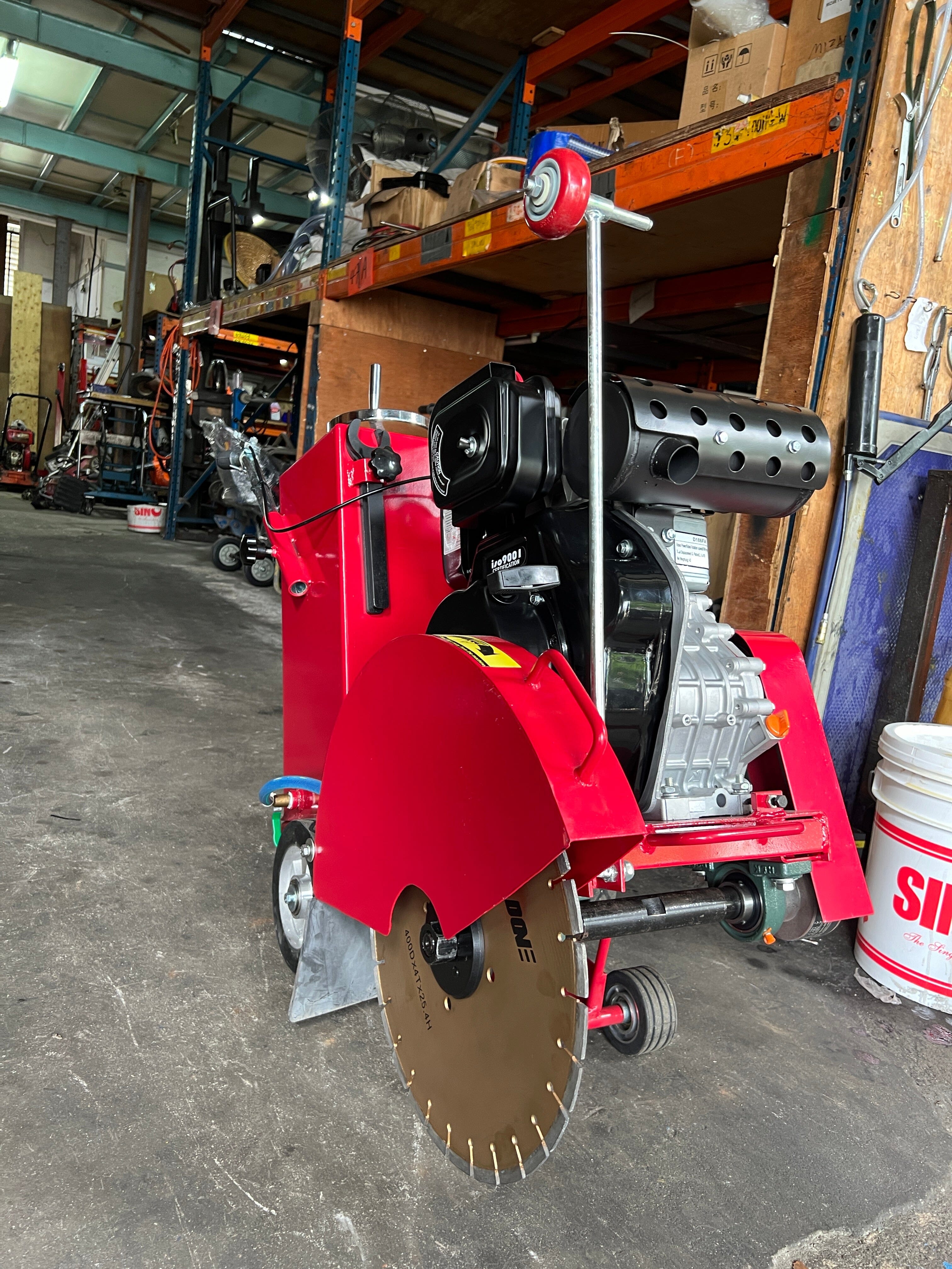 AIKO CCM HQL400D 14-Inch Diesel Road Cutter - Heavy Duty Concrete & Asphalt Cutting Machine for Construction, Road Repair, and Demolition Projects