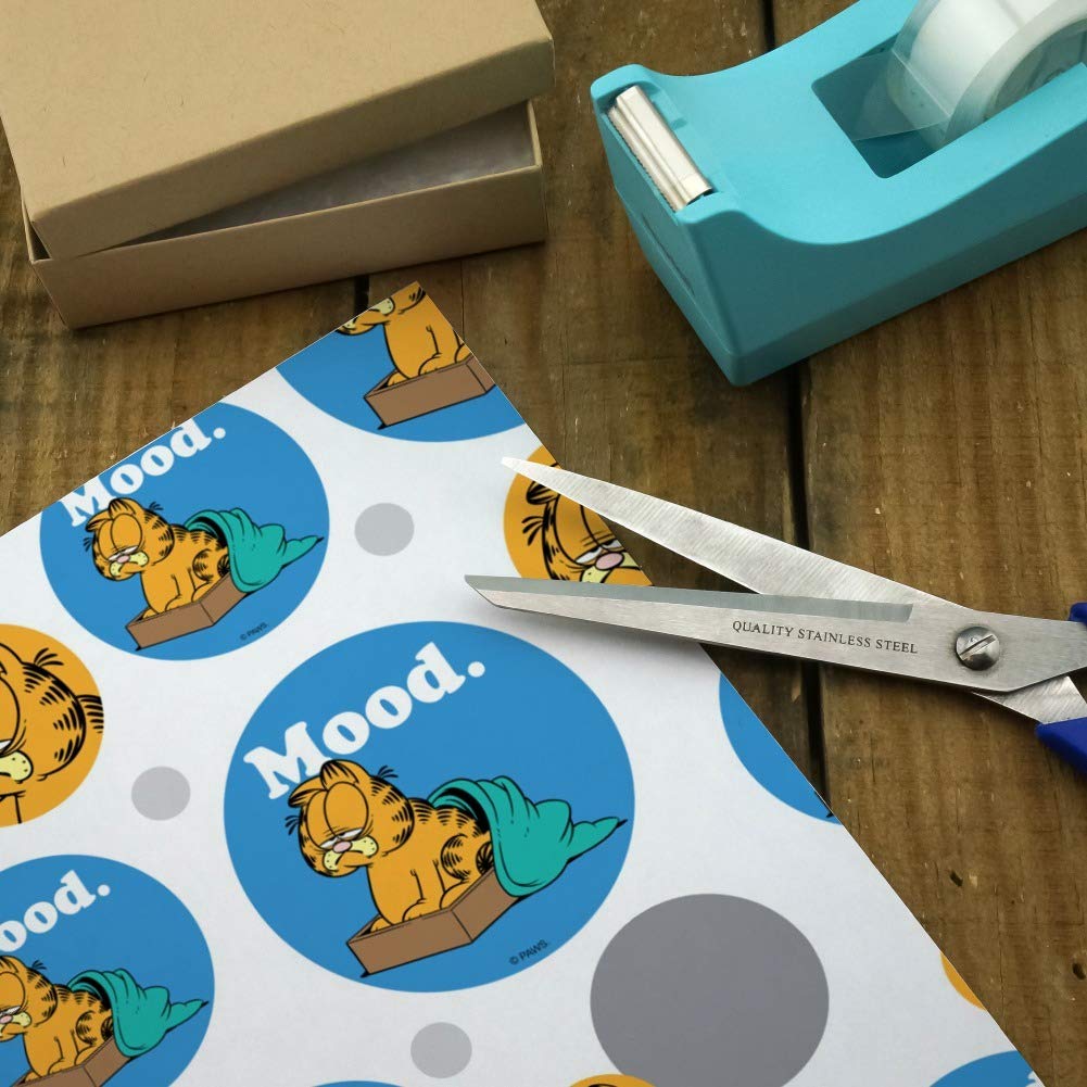 Garfield Mood Gift Wrap Wrapping Paper Roll - Fun Cartoon Design for Birthday, Christmas & Holiday Presents - Perfect for Party Decorations & Gift Packaging