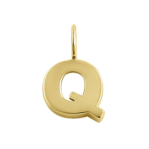 14K Solid Gold Initial Q Pendant Necklace - Personalized Jewelry Gift for Women, Engraved Monogram Charm for Birthdays, Anniversaries & Special Occasions