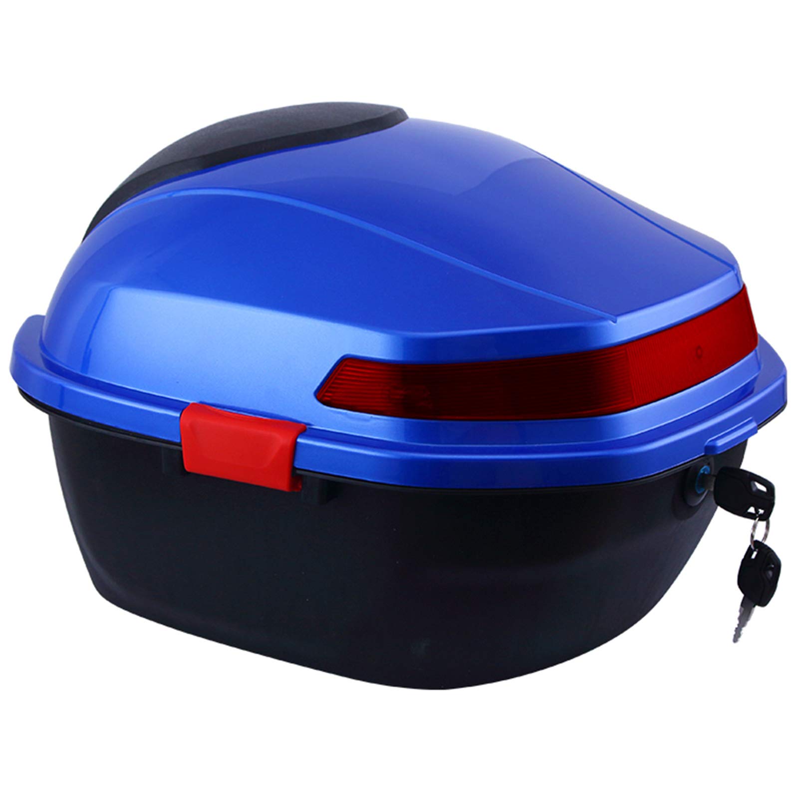 JKGHK Universal Motorcycle Top Box - Waterproof Helmet Storage Trunk with Lock & Mounting Kit for Scooter, Moped, Bike | Commuting & Travel Luggage Solution