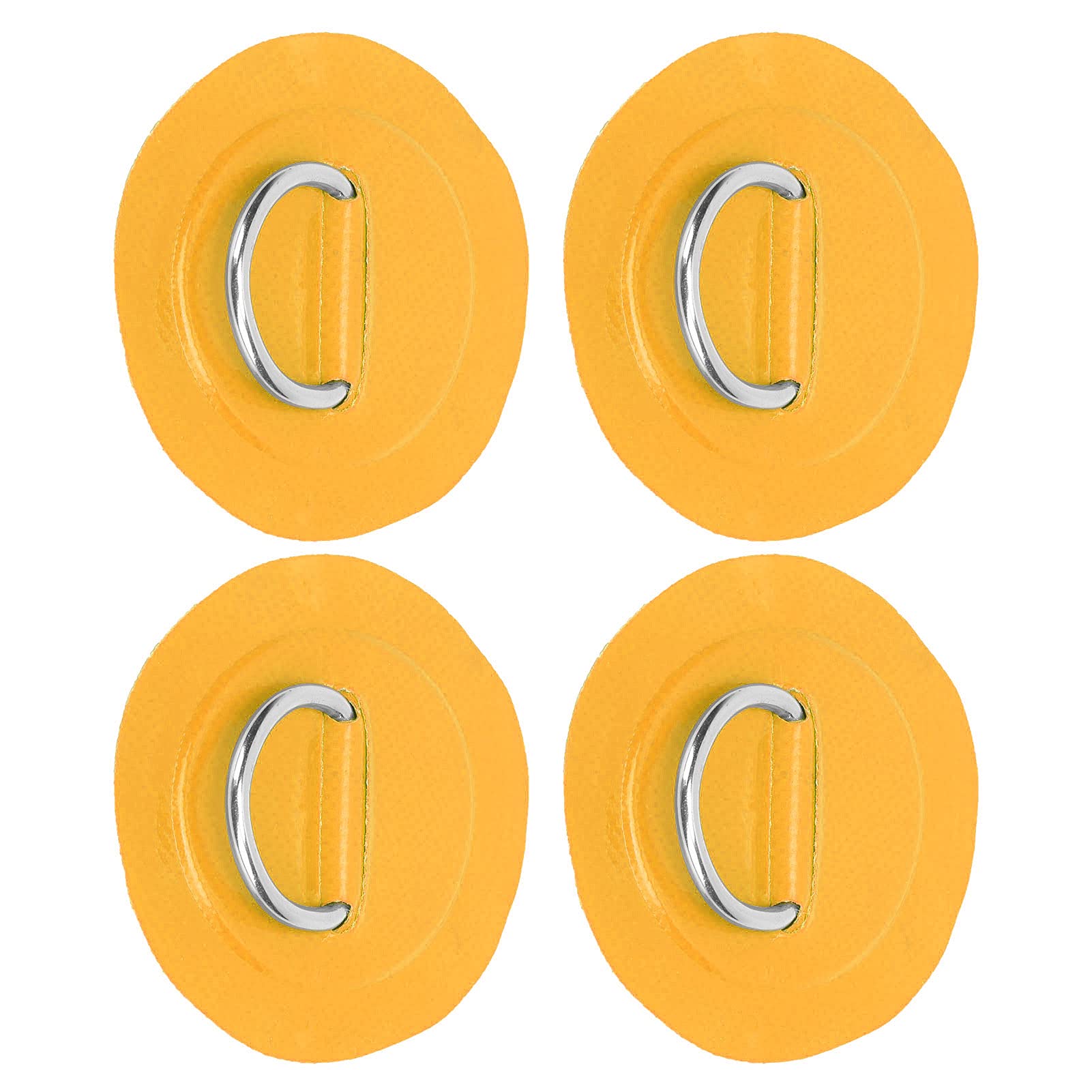 **UV-Resistant PVC D-Ring Bungee Cord Set for Inflatable Boats & Kayaks - Strong Adhesion, Small Size (Yellow) - Perfect for Securing Gear & Accessories on Watercraft**