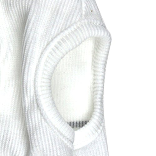 DroolingDog White Dog Shirt for Small Dogs - Cozy Puppy Sweater for Daily Walks