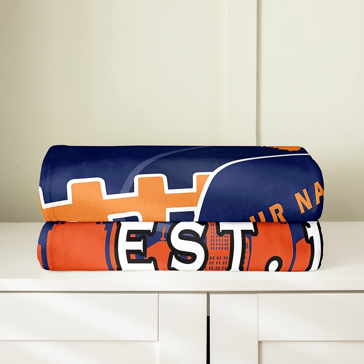 Custom Name Football Fleece Blanket - American Football Flannel Throw Blanket 60x80 Inches - Personalized NFL Team Blanket for Bed, Couch & Game Day - Soft Football Helmet Design Blanket for Sports Fans (Chicago Bears Theme) - Perfect for Bedroom, Living Room & Tailgating Parties
