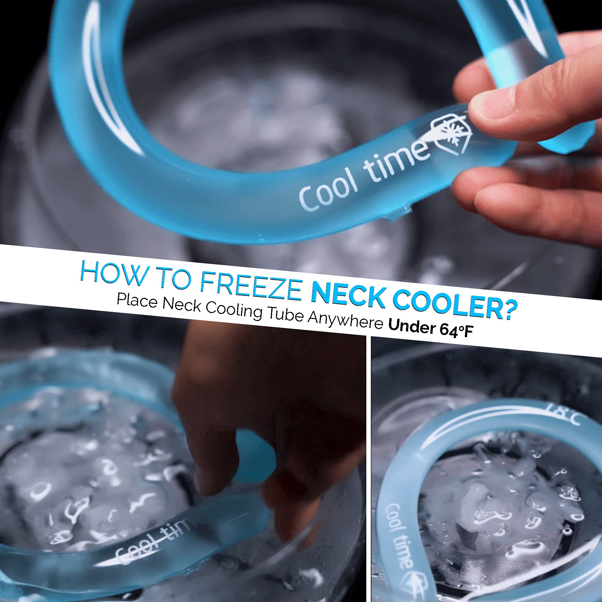 Cooling Neck Wrap for Summer - 3 Pack Reusable Ice Gel Neck Tubes | Hands-Free Cooling Relief for Hot Weather, Hot Flashes & Fever | Perfect for Outdoor Sports, Gardening & Heat Stress Relief
