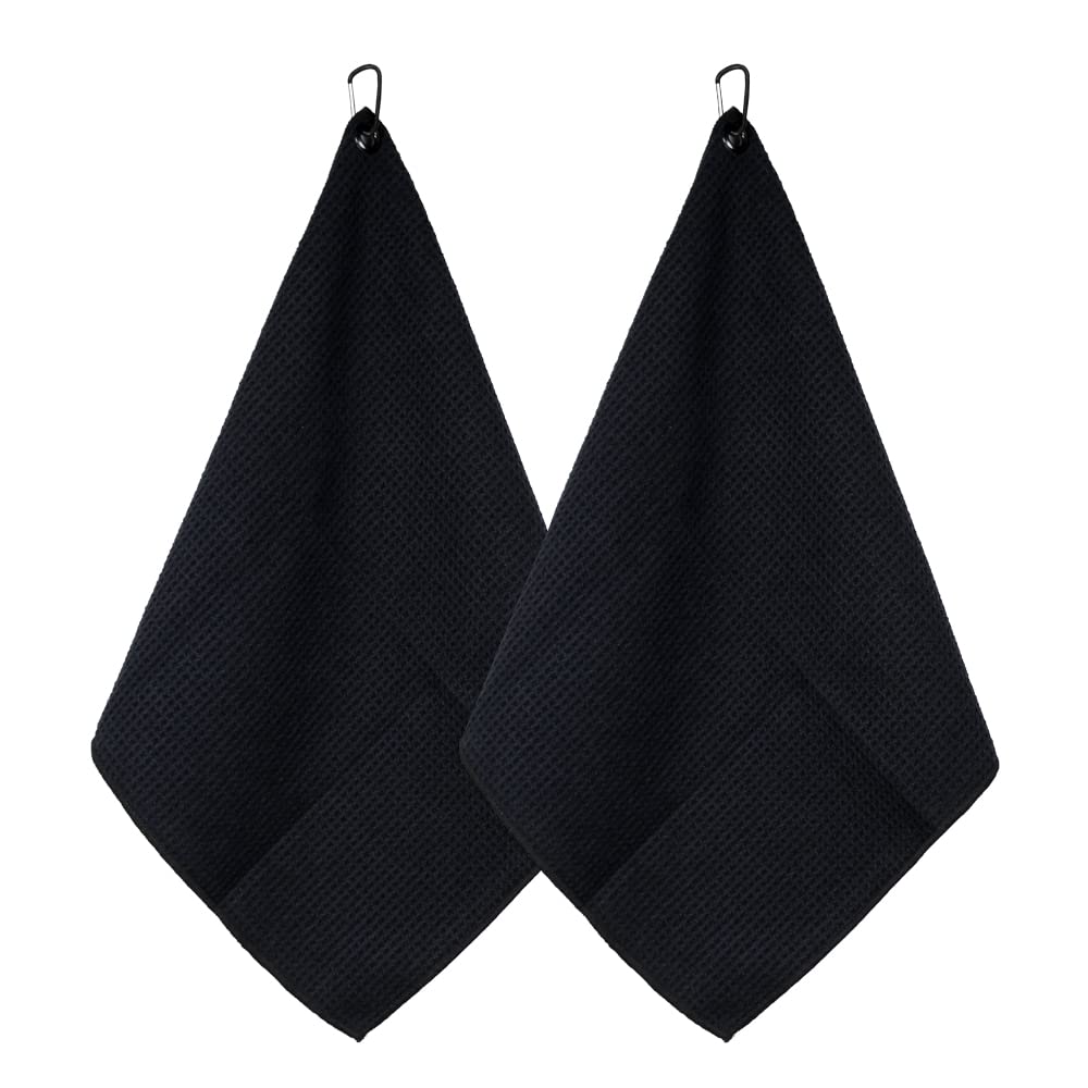Myartte 2-Pack Premium Microfiber Golf Towels - 16