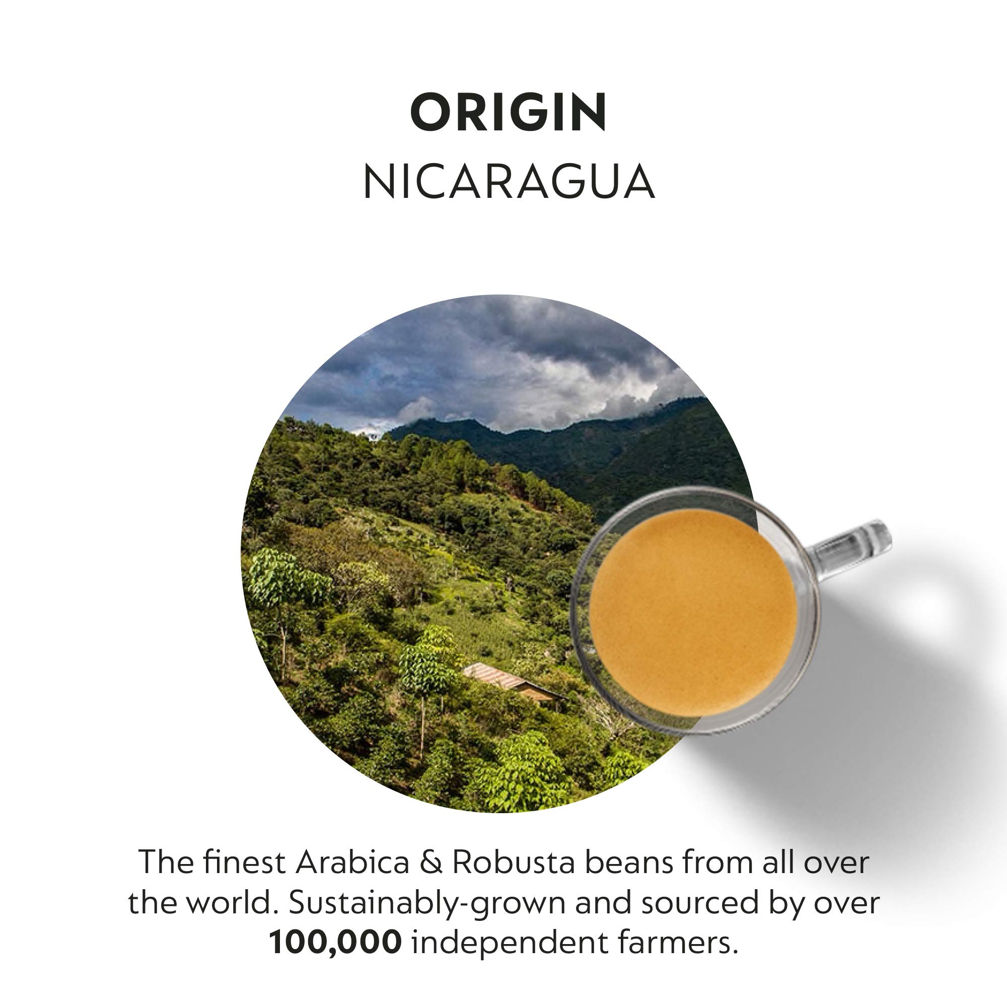 Nespresso OriginalLine Coffee Pods - Nicaragua Master Origin Medium Roast (50 Capsules) | Premium Espresso Capsules for Home & Office Coffee Makers