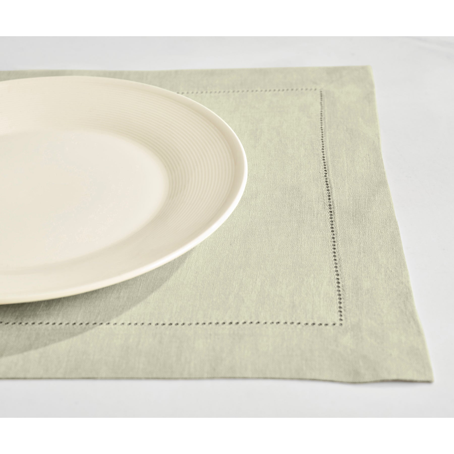 Sonoma Hemstitch Placemats Set of 4 - Premium Cotton Table Mats for Dining - Perfect for Dinner Parties, Holiday Meals & Home Decor