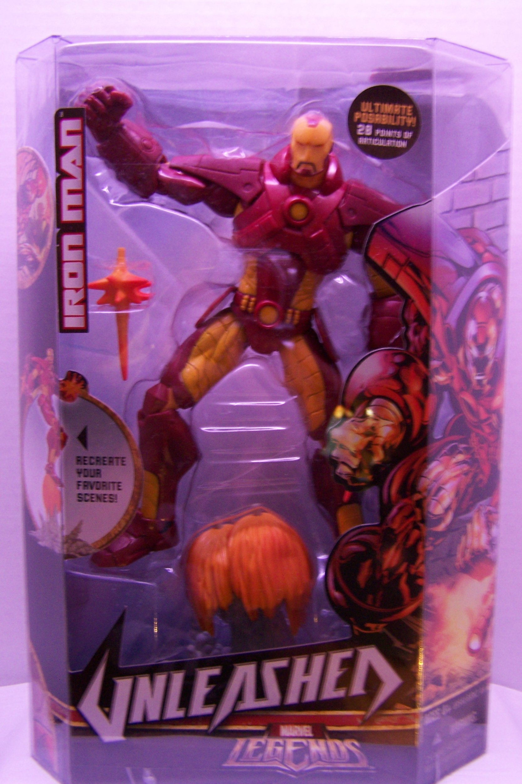 Iron Man Marvel Legends Unleashed Action Figure - Collectible Superhero Toy for Fans & Gift for Marvel Enthusiasts - Perfect for Display, Play, and Comic Conventions