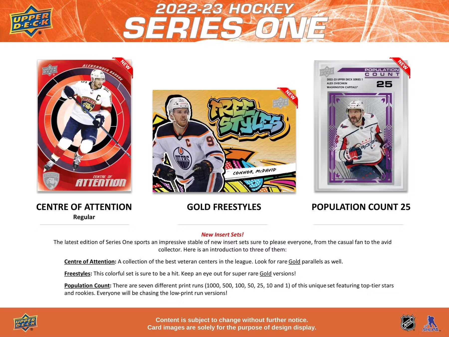 2022-23 Upper Deck Series 1 Hockey Hobby Box - NHL Trading Cards Collection for Collectors & Fans - Perfect for Gifts, Investments, and Game Day Excitement