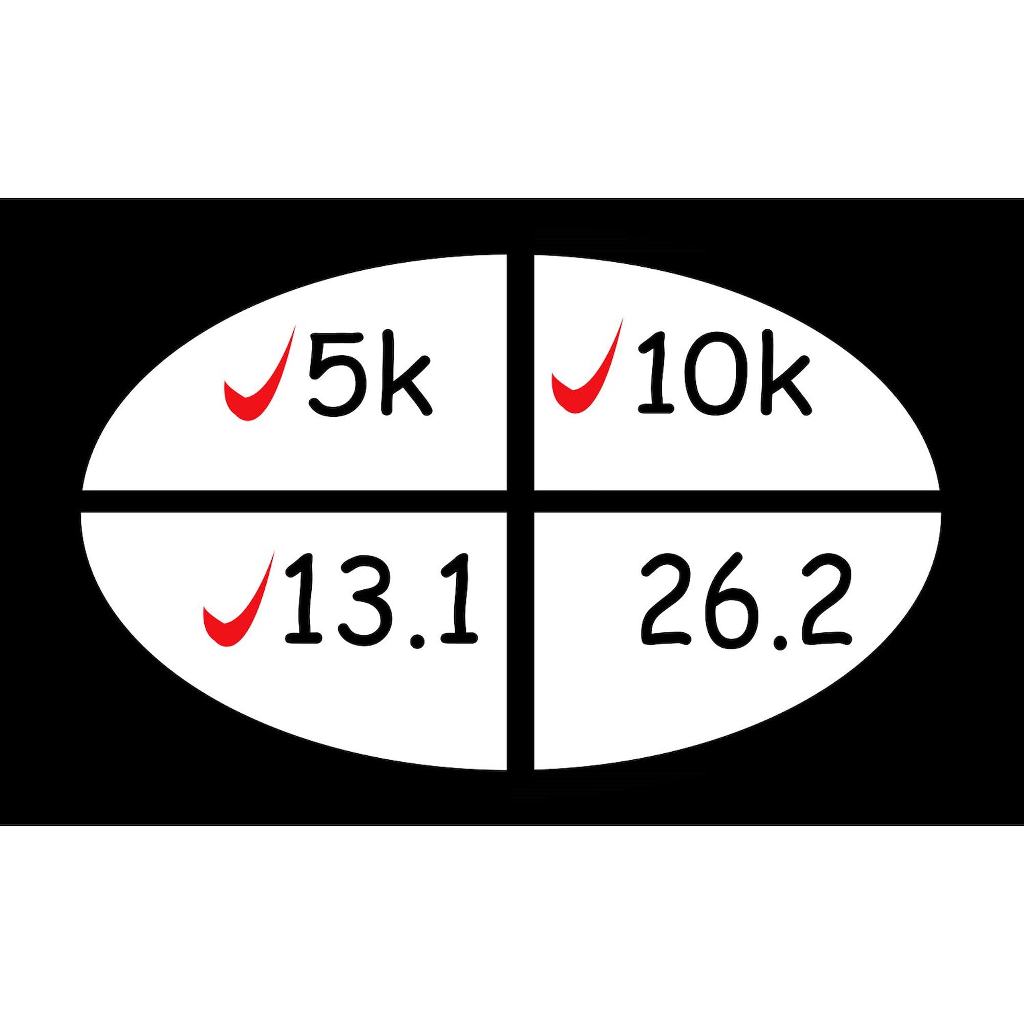 Marathon Goals Oval Bumper Sticker for Cars & Laptops