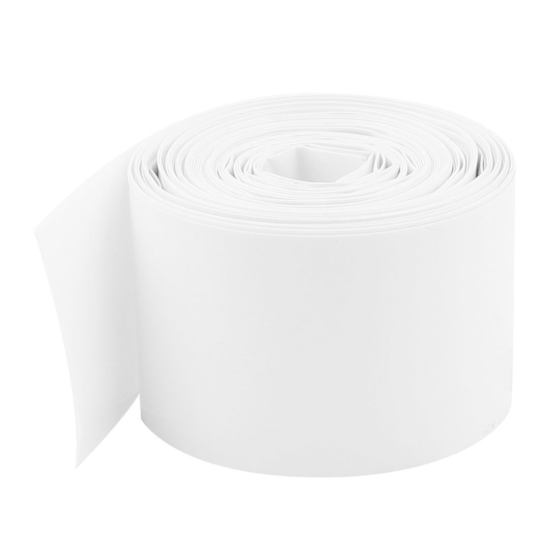 Uxcell White PVC Heat Shrink Tubing 5m - 29.5mm Width for 18650 Battery Protection - Perfect for DIY Electronics, Wire Insulation & Battery Pack Repair
