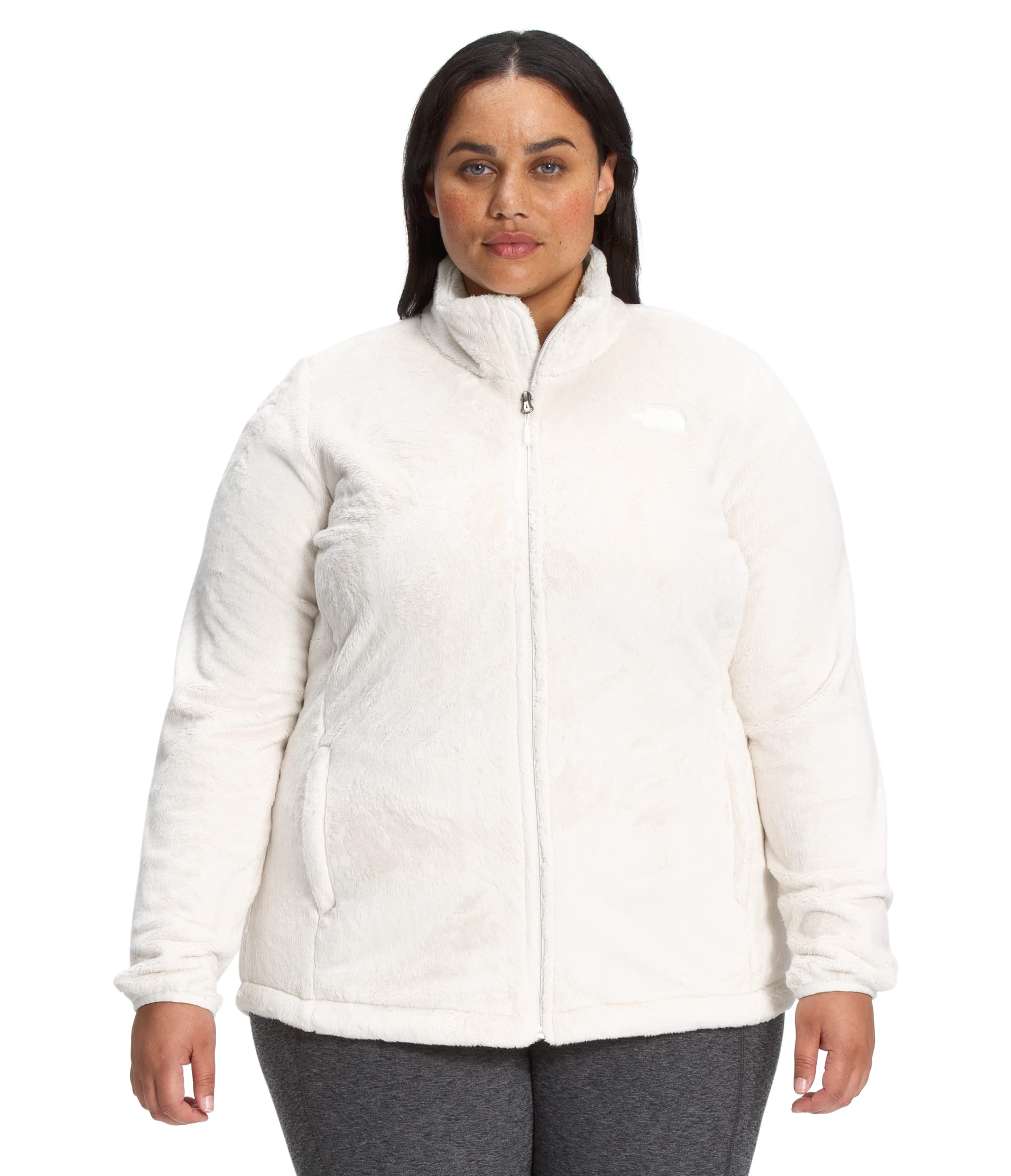 THE NORTH FACE Osito Jacket for Women - Fleece Lined Winter Coat, Gardenia White 3XL - Warm & Cozy Outerwear for Hiking, Camping & Outdoor Activities