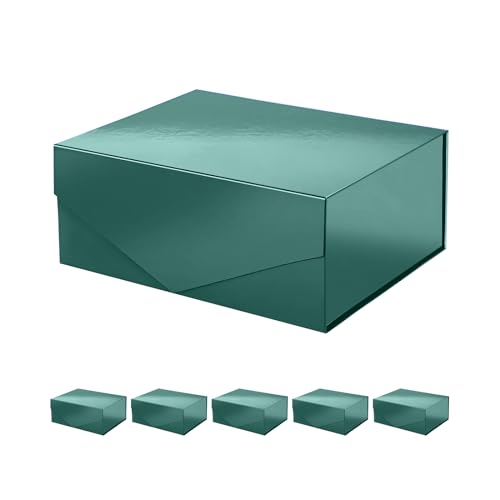 9x6.5x3.8 Inch-Dark Green-Pack of 6