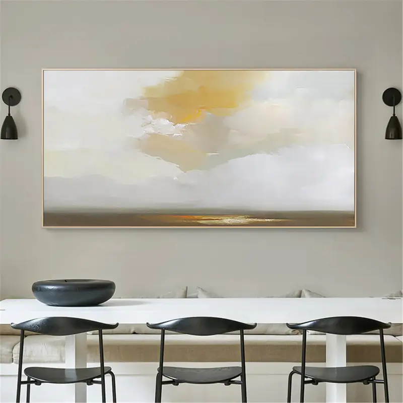 Ocean and Sky Painting #OS 015 - Handmade Canvas Wall Art for Home & Office Decor - Perfect for Living Room, Bedroom, or Office Wall Decoration