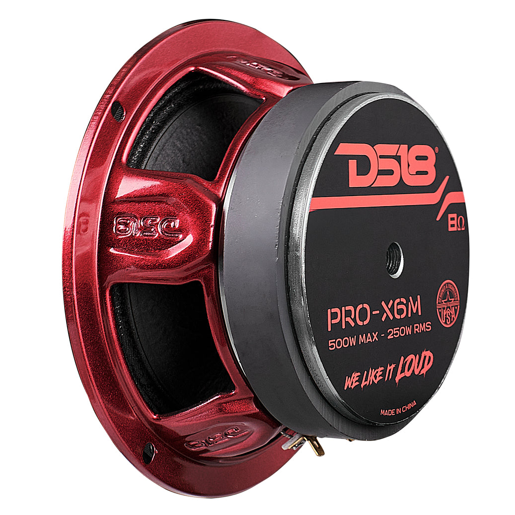 PRO X 6.5 Inch Mid Range Loudspeaker 250 Watts RMS 8 Ohm - High Performance Audio for Car Stereo, Home Theater & Stage PA Systems