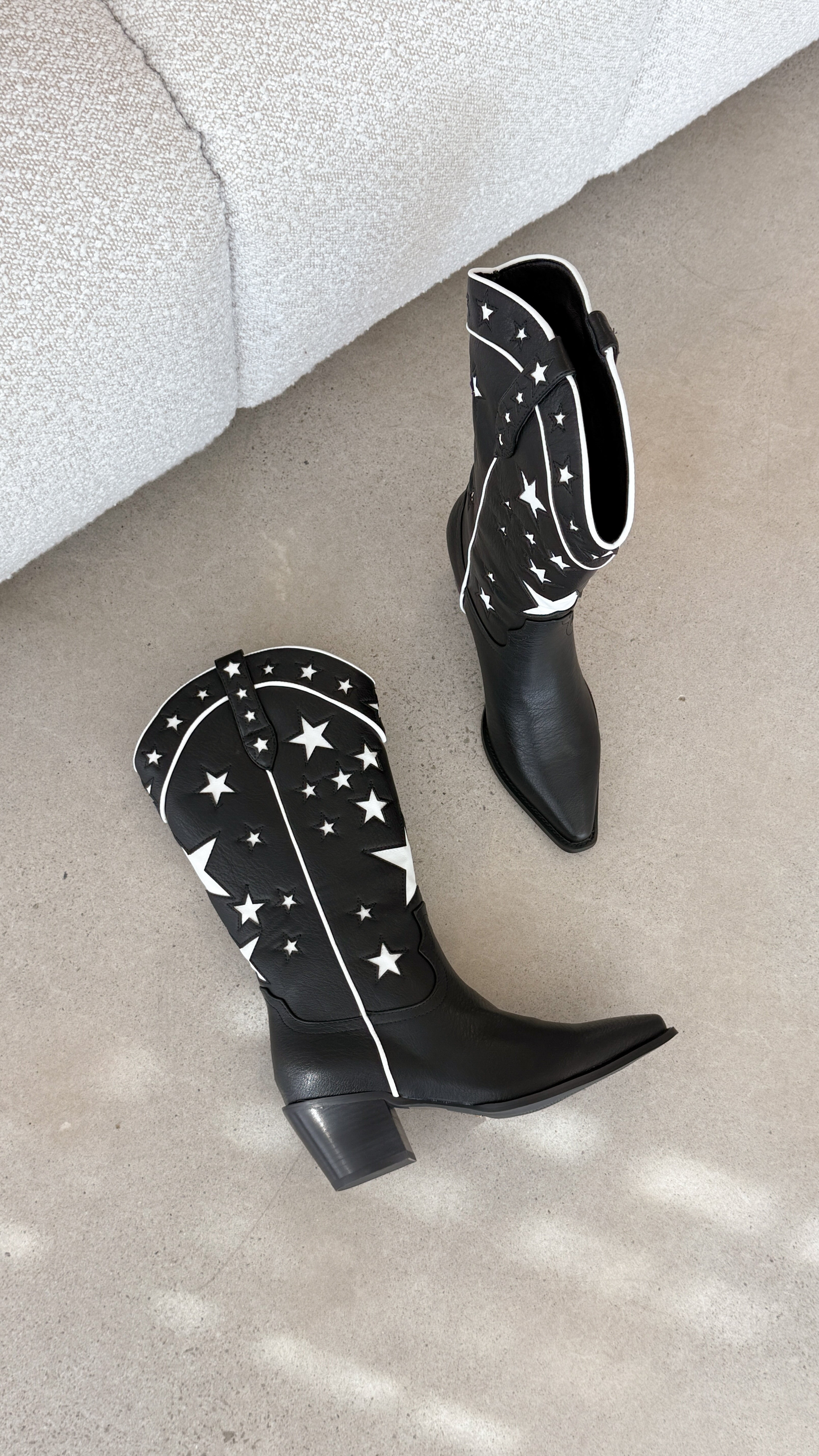 Stylish Dollie Boots for Women - Black & White Winter Fashion Boots | Perfect for Casual Outfits, Office Wear & Date Nights