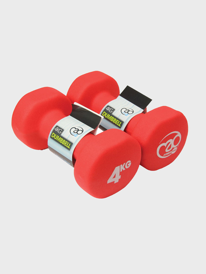 4Kg Neo Dumbbells Set for Yoga & Fitness - Pair of 2 Red Hand Weights for Home Workout, Strength Training & Gym Exercises