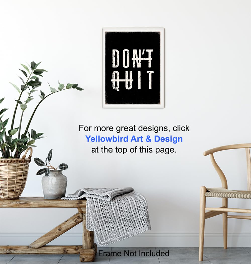 Motivational Wall Art for Office & Gym - Rustic Decor for Men