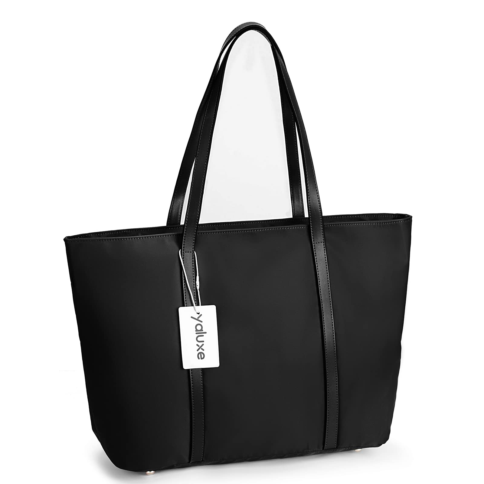 YALUXE Women's Large Nylon Tote Bag - Spacious Work Shoulder Bag Purse for Office, Travel & Shopping | Durable & Stylish Handbag for Professionals & Daily Use