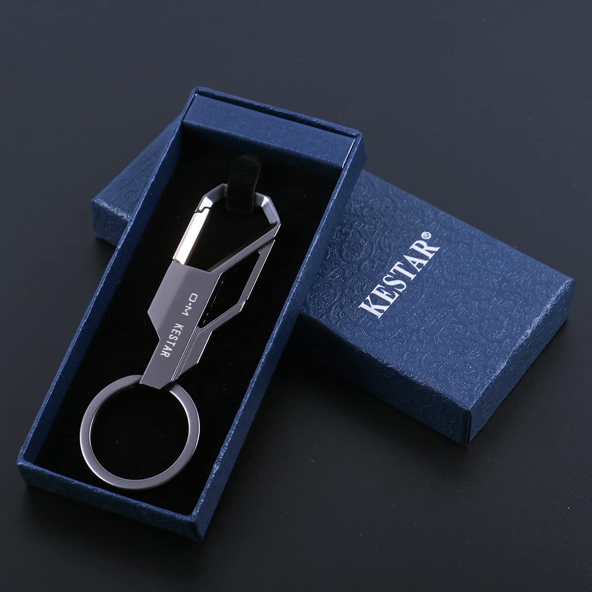 KESTAR Car Keychain for Men & Women - Classic Black - Organize Keys for Home & Office