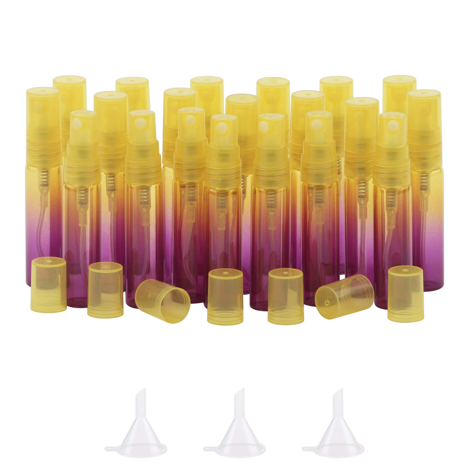 Kesell 20 Pack 5ml Glass Perfume Atomizer Bottles - Refillable Mini Spray Bottles for Essential Oils, Fragrances & Travel - Fine Mist Empty Sample Vials for DIY, Skincare, Aromatherapy & Gifts
