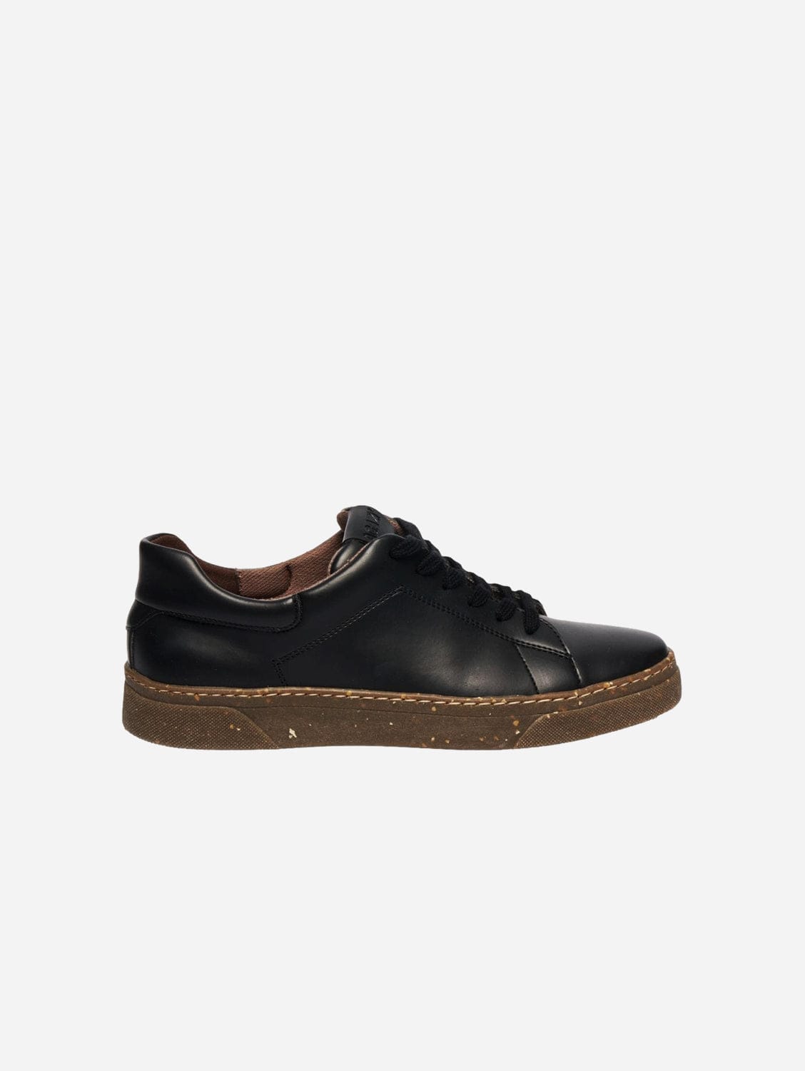 Jacob Men's Vegan Leather Sneakers - Black | Stylish & Comfortable Apple Leather Shoes for Casual Wear, Work & Everyday Outfits
