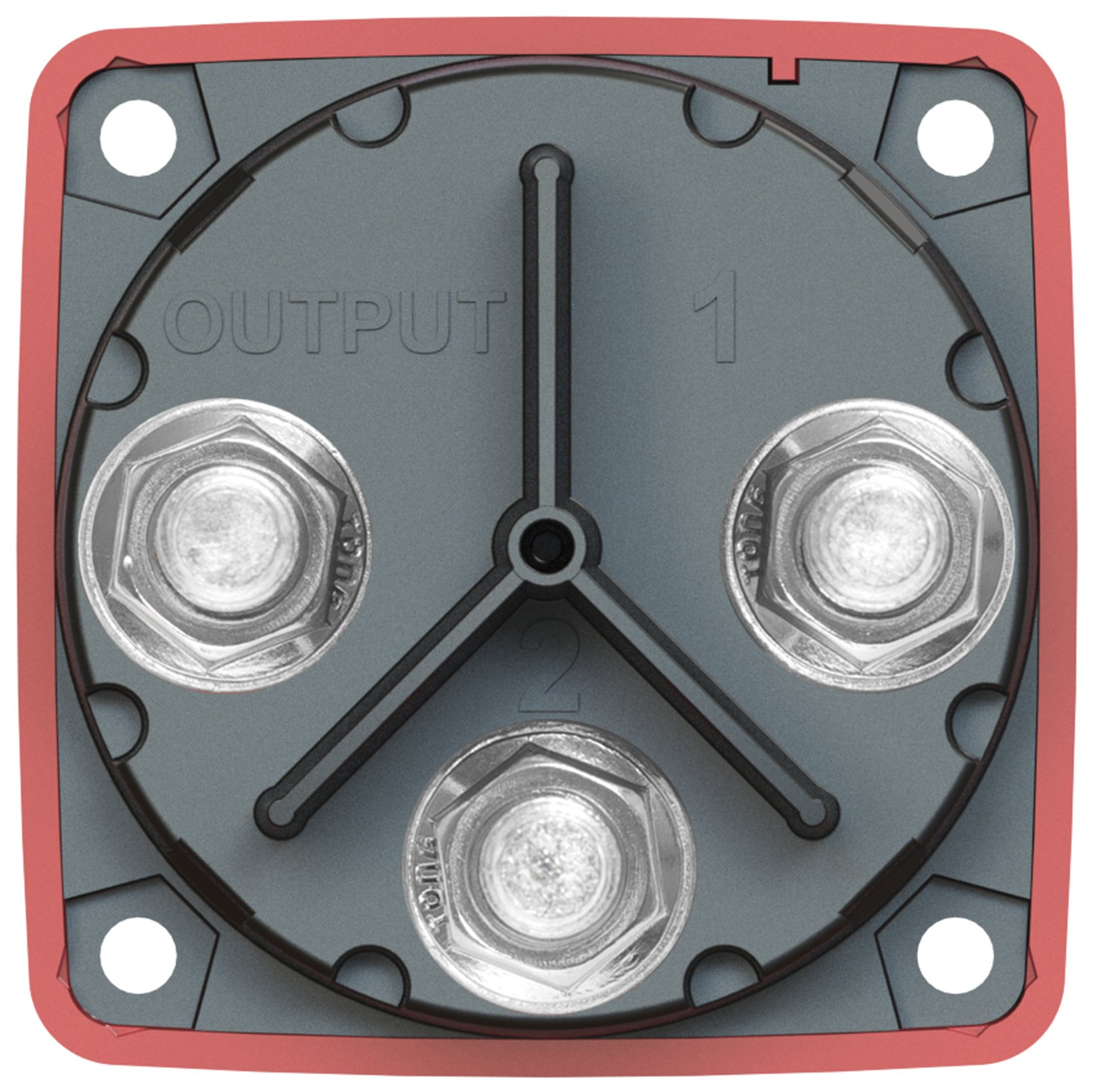 Blue Sea Heavy Duty Red Battery Cut Off Isolator Switch with Removable Knob for Dual Batteries - Marine, RV, and Car Battery Disconnect Safety Switch for Boats, Campers, and Automotive Use