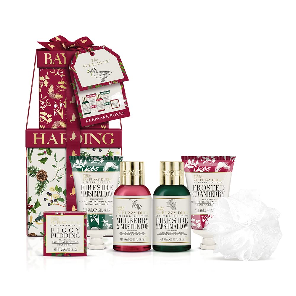 Baylis & Harding Luxury Gift Set for Women - Winter Wonderland Pamper Present with The Fuzzy Duck | Perfect for Christmas, Birthday & Spa Day Gifts