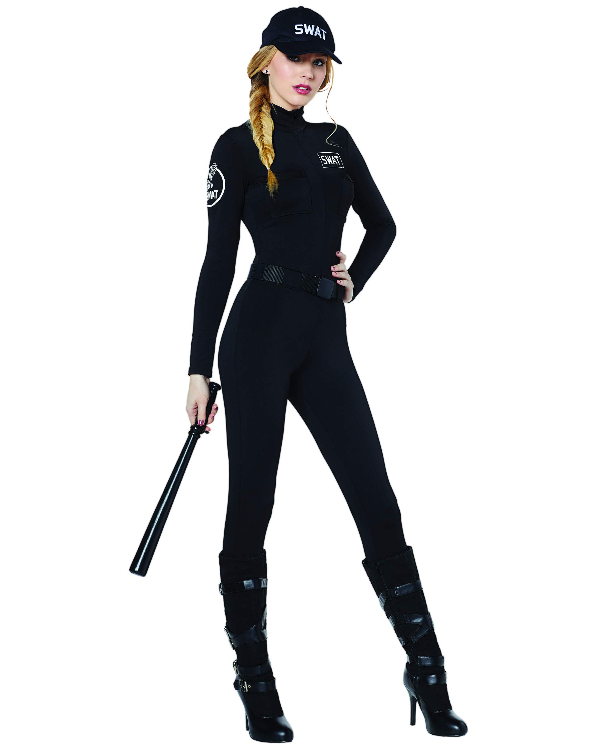SWAT Catsuit Costume for Adults - Police Cosplay for Halloween & Parties