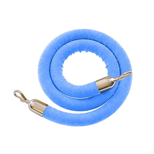 Light Blue Rope With Polished Stainless Steel Snap Ends