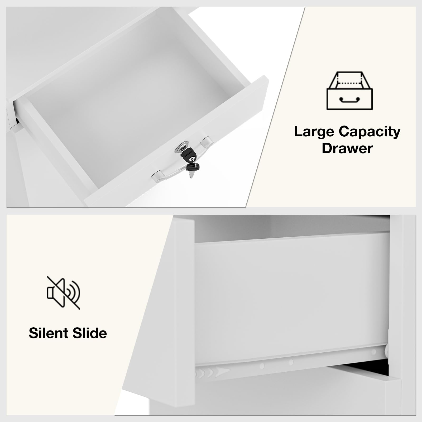 Professional Hair Salon Storage Station - White Barber Cabinet with 3 Open Shelves, 1 Lockable Drawer & 6 Hair Dryer Holders | Stylist Equipment Organizer for Salon, Barbershop & Home Beauty Station