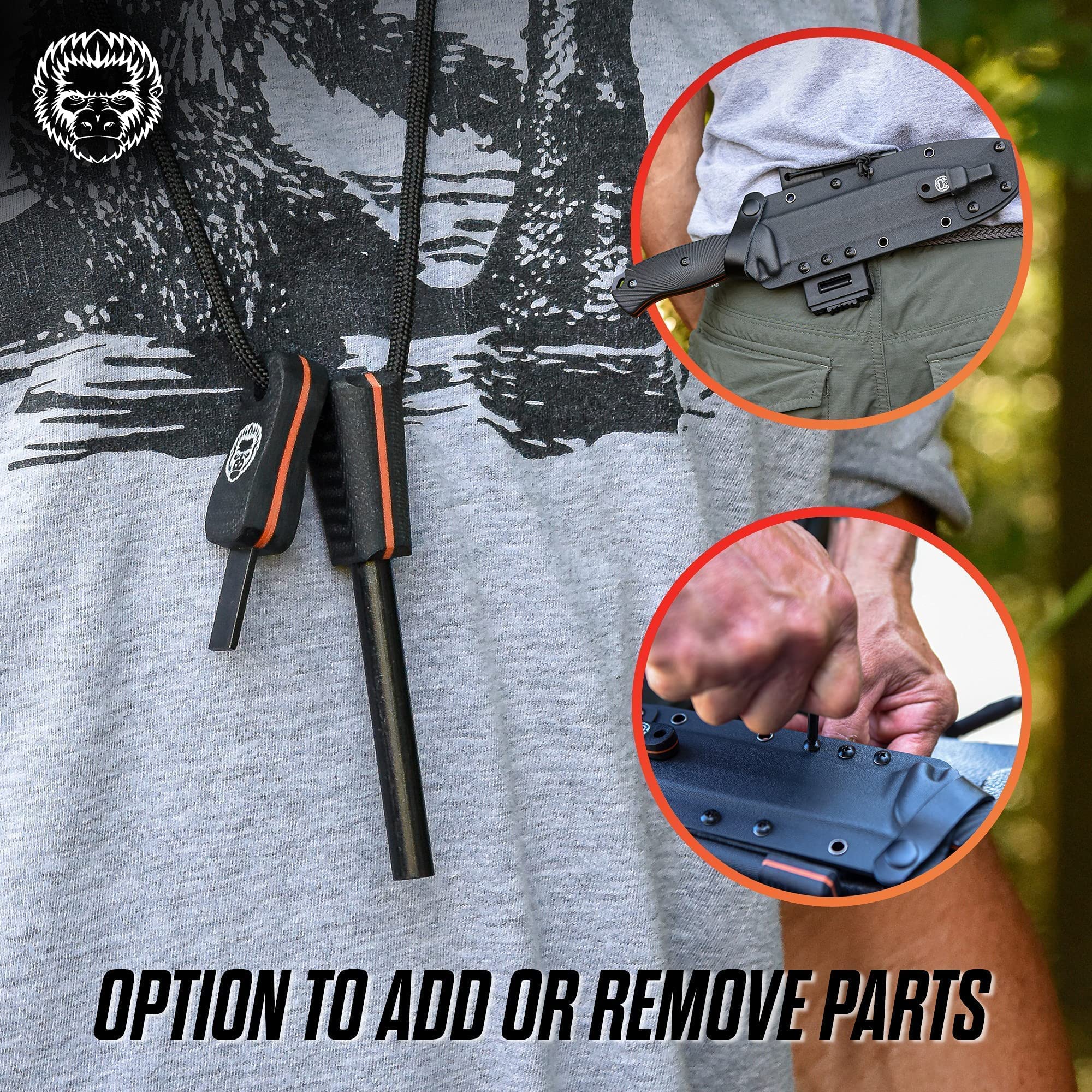 1095 High Carbon Steel Survival Knife Set & Hunting Knife Bundle - Durable Outdoor Camping, Bushcraft, and Tactical Gear for Survivalists and Hunters