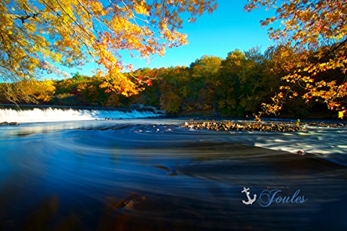 Autumn Swirl Albion Dam Lincoln Rhode Island - Stunning Fall Foliage Photography Location & Nature Walk Destination