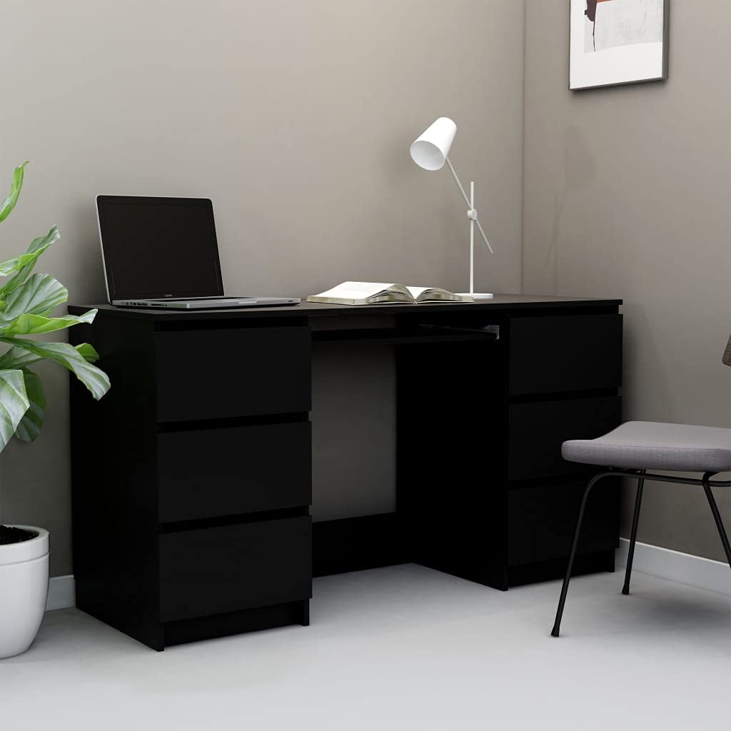 Minimalist Small Desk with Storage - 55.1