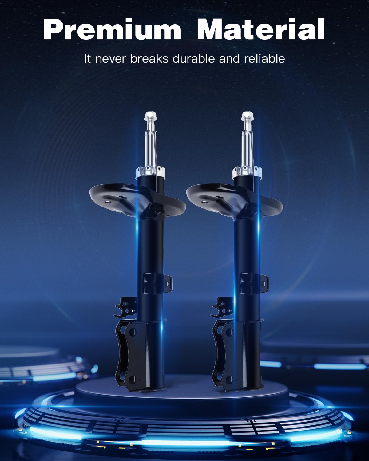 High-Performance ECCPP Rear Shock Absorbers for Lexus ES300 (1992-2001), Toyota Avalon (1995-2003), Camry (1992-2001) & Solara (1999-2003) - Gas Struts Set of 2 - Perfect for Smooth Ride & Enhanced Vehicle Stability